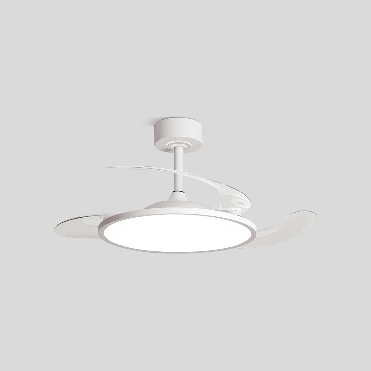 Antizer Silent Remote Control White Ceiling Fan Light Style A