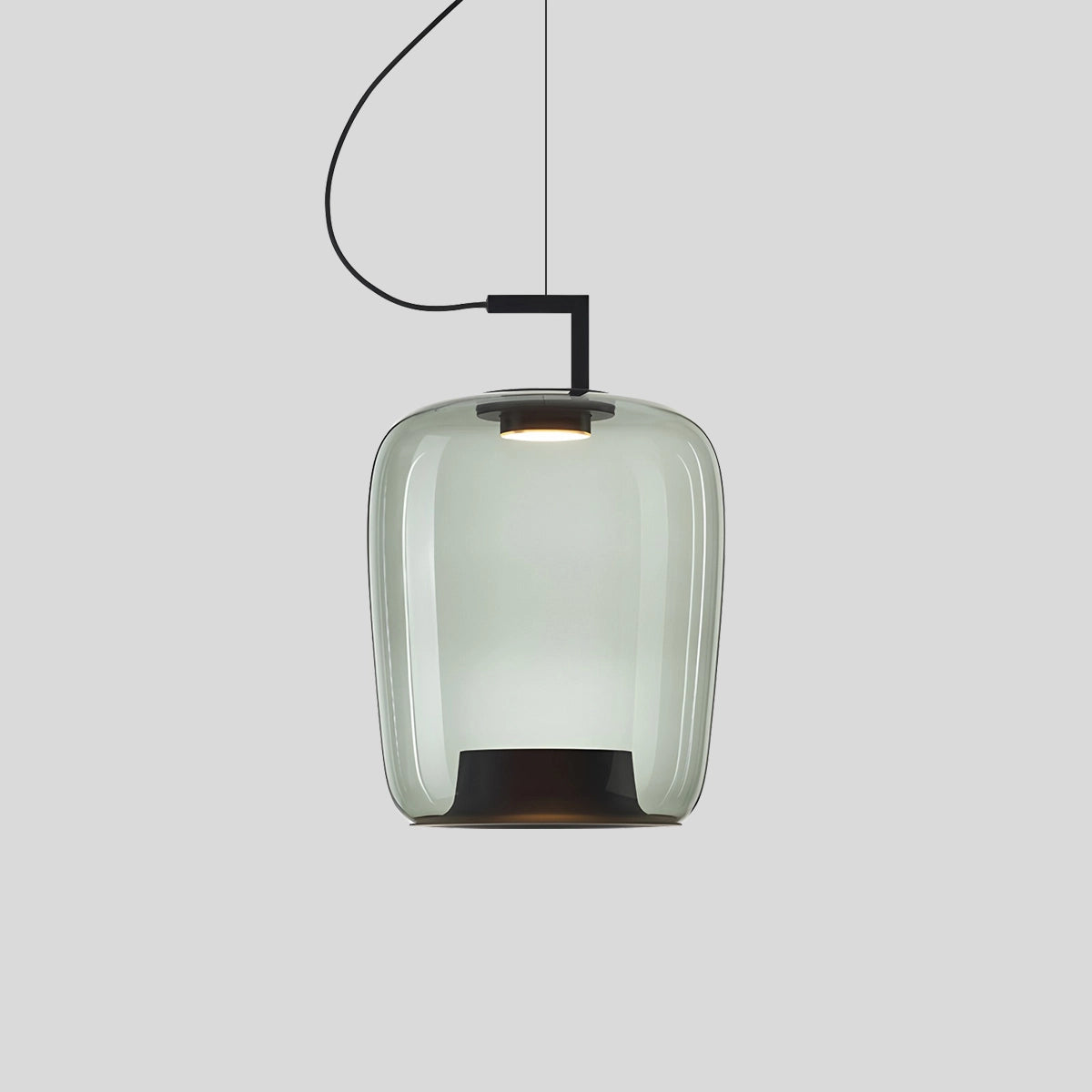 Antizer Nordic Minimalist Glass Pendant Light Style B Smoky Grey Warm Light