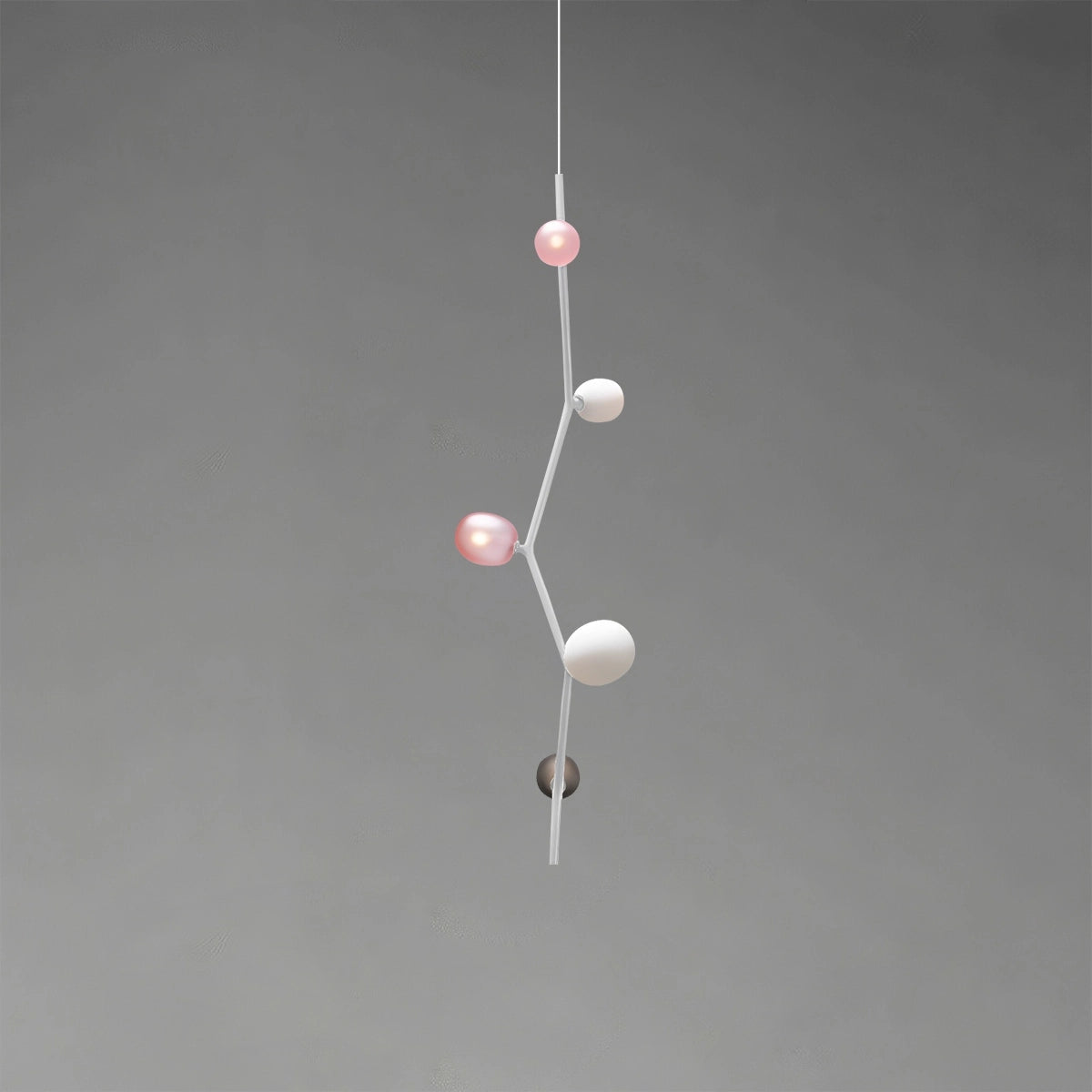 Antizer Nordic Creative Tree Branch Glass Chandelier White Vertical-5 Heads