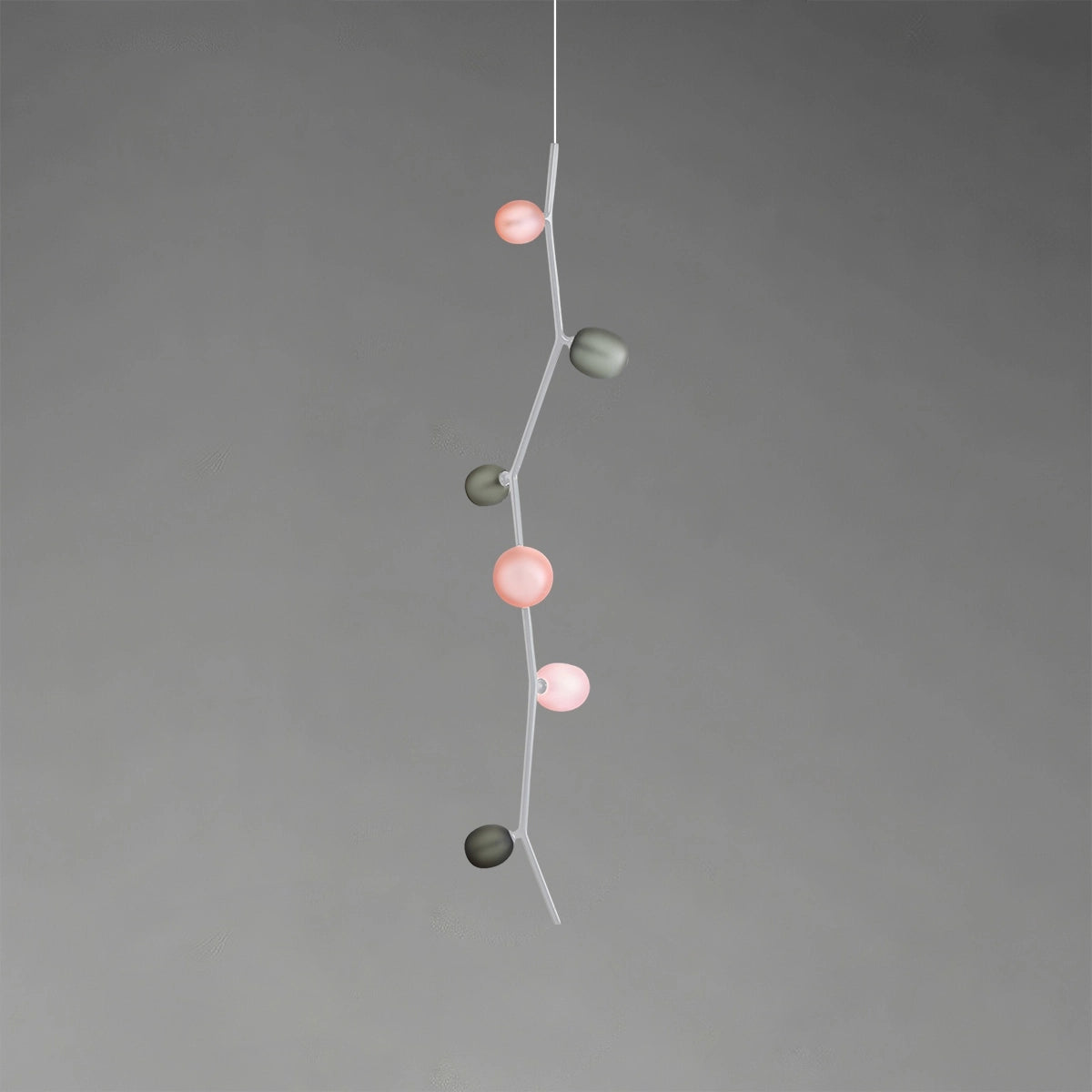 Antizer Nordic Creative Tree Branch Glass Chandelier White Vertical-6 Heads