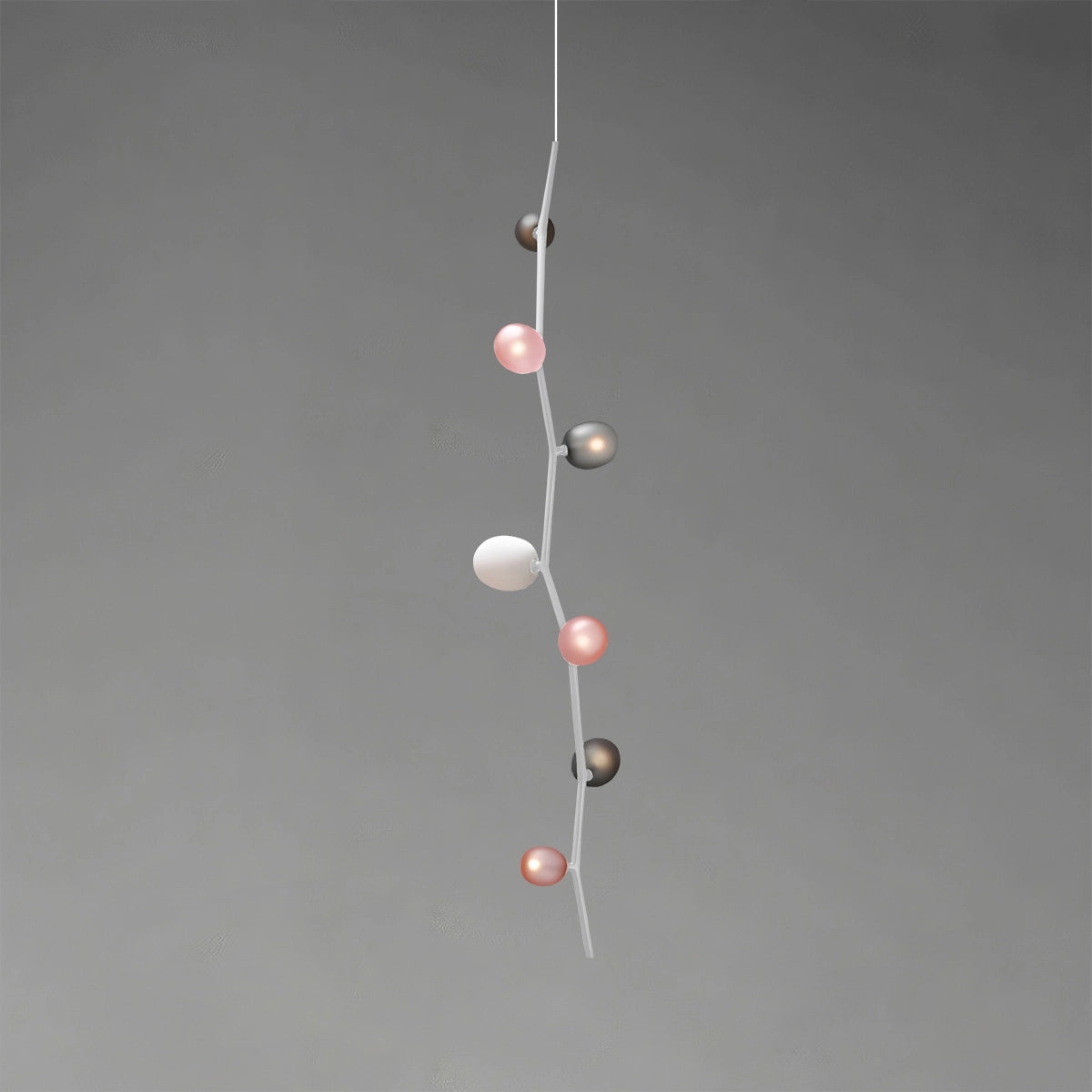 Antizer Nordic Creative Tree Branch Glass Chandelier White Vertical-7 Heads
