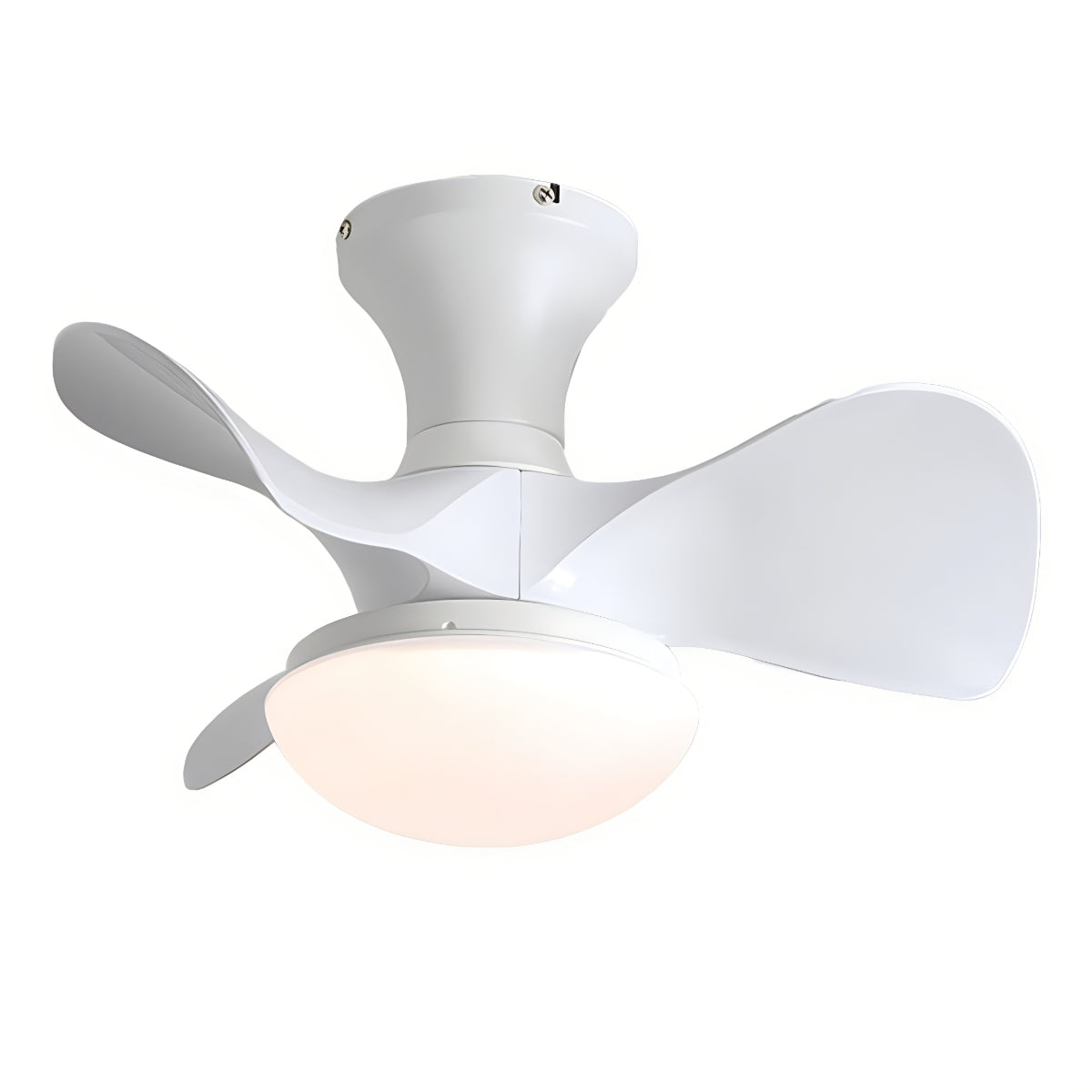 Antizer Small Propeller Ceiling Fan With Light Style B White Tricolor Dimming