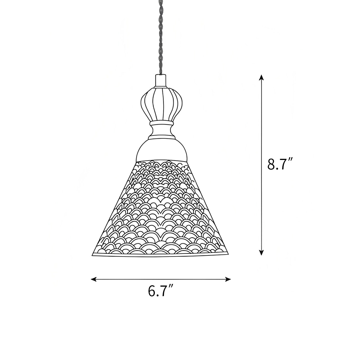 Antizer Chrasy Ceramics Pendant Lamp for Dining Area