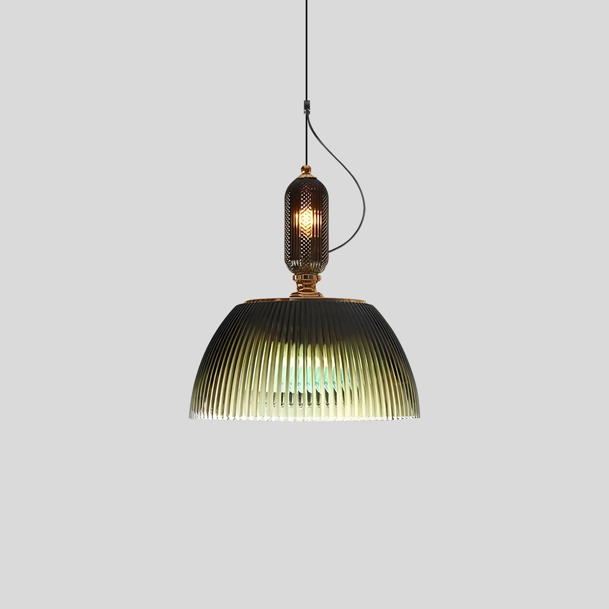 Antizer Nordic Retro Glass Pendant Light for Dining Room Style B Warm Light