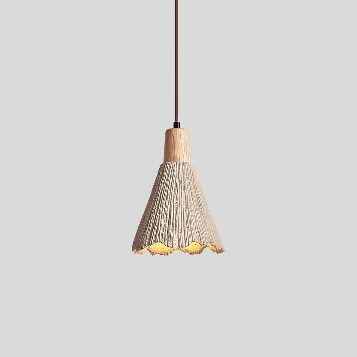 Antizer Concrete Pleated Pendant Lamp for Bedroom Style B