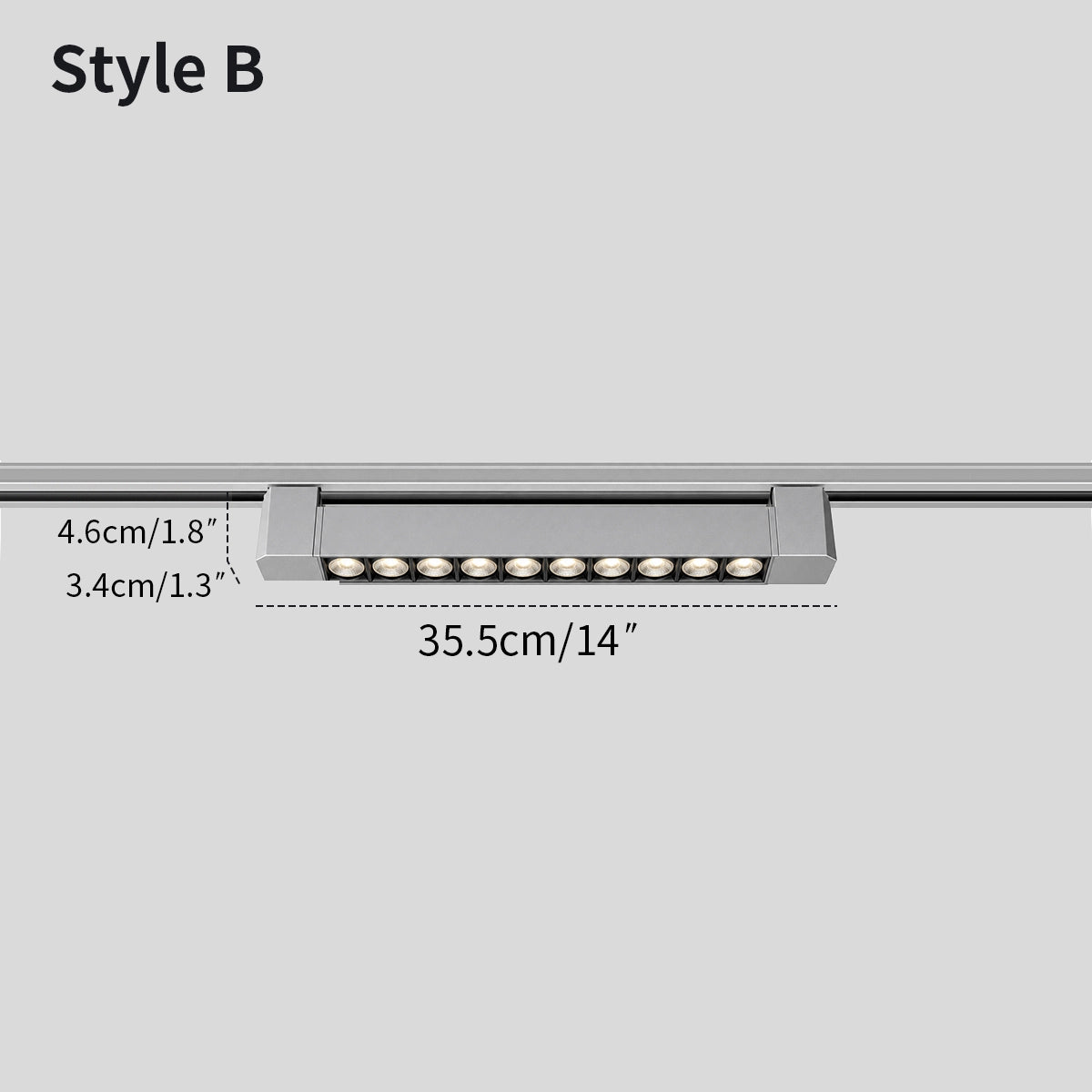 Antizer Bauhaus Nickel Plated Track Light