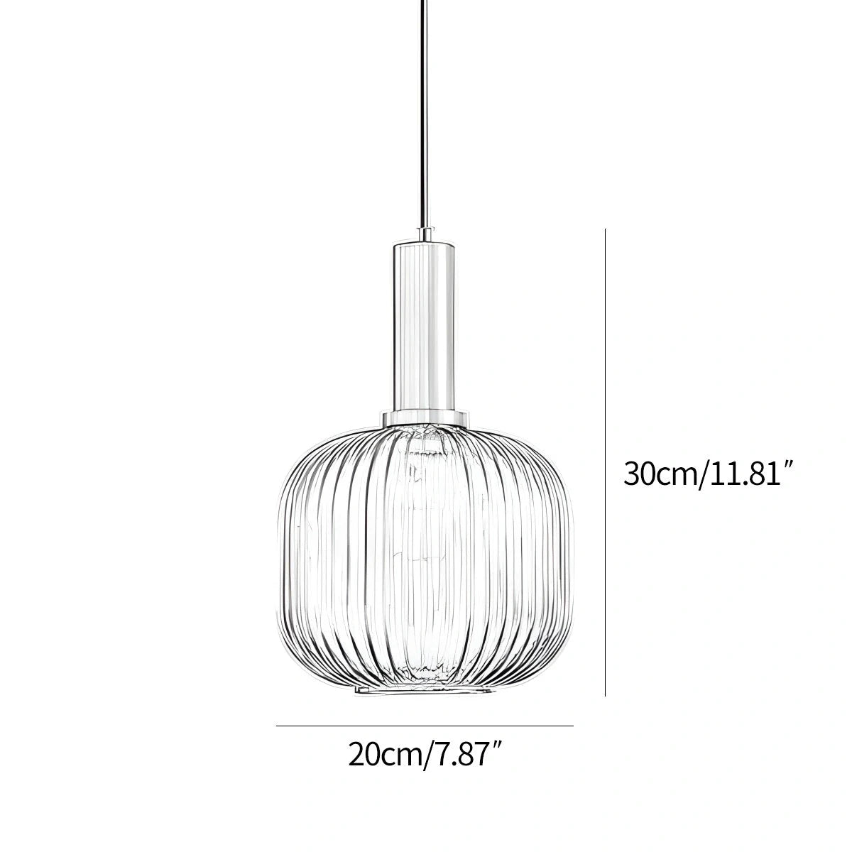 Antizer Nordic Vintage Glass Striped Pendant Light