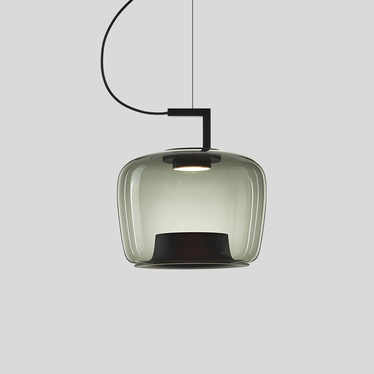 Antizer Nordic Minimalist Glass Pendant Light Style C Smoky Grey Warm Light