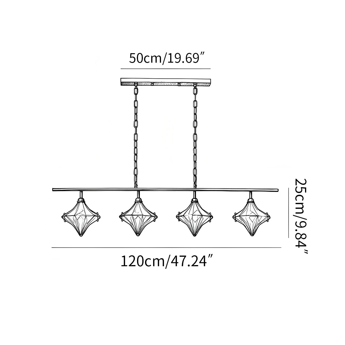 Antizer Sylume Star-Shaped Chandelier for Living Room