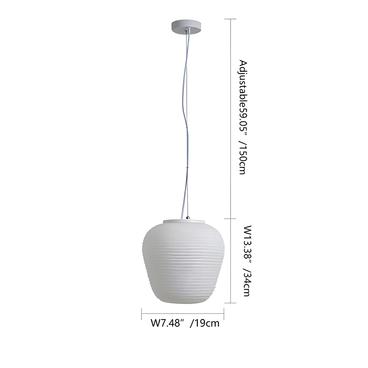 Antizer Lantern Blown Glass Pendant Light for Dining Room