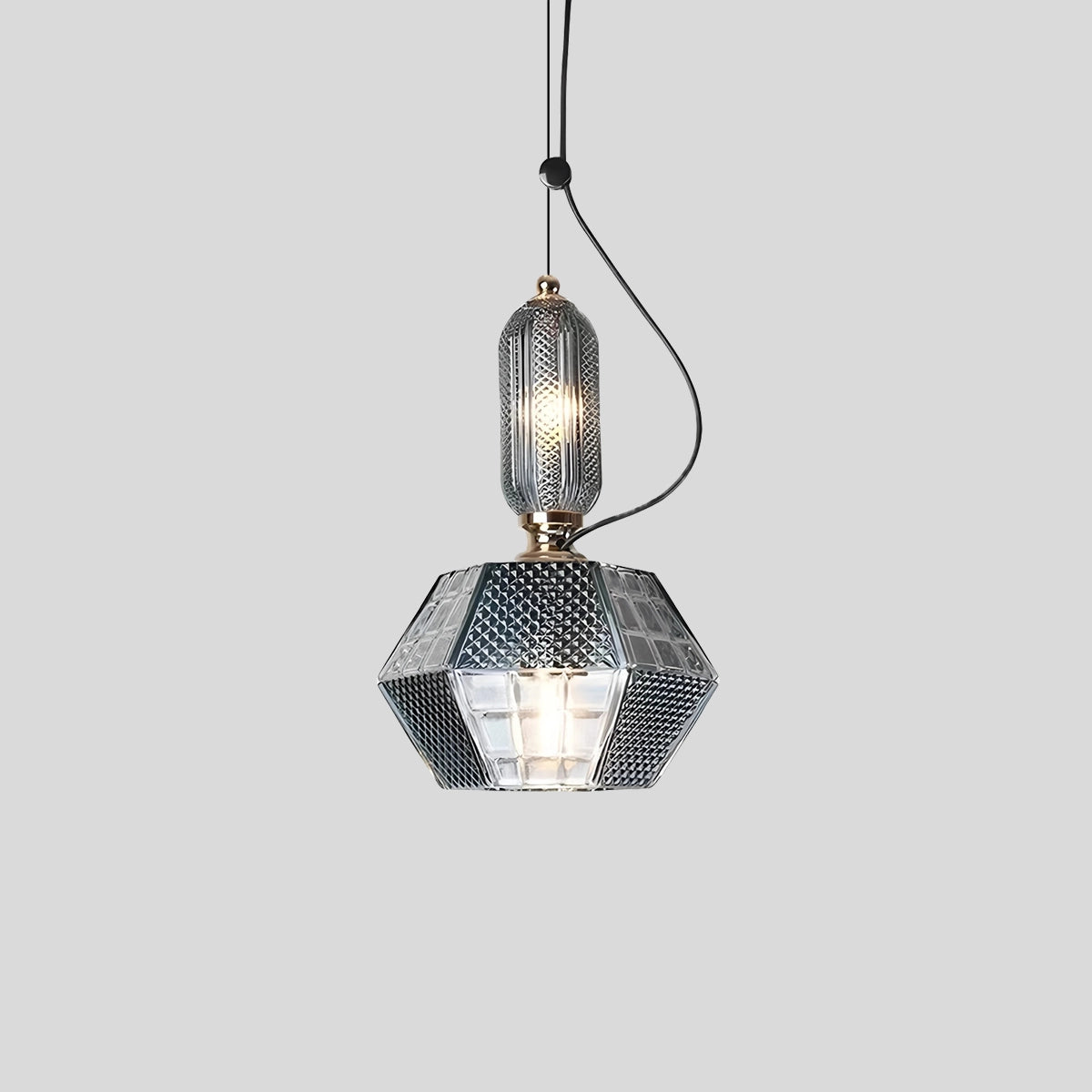 Antizer Nordic Retro Glass Pendant Light for Dining Room Style C Warm Light