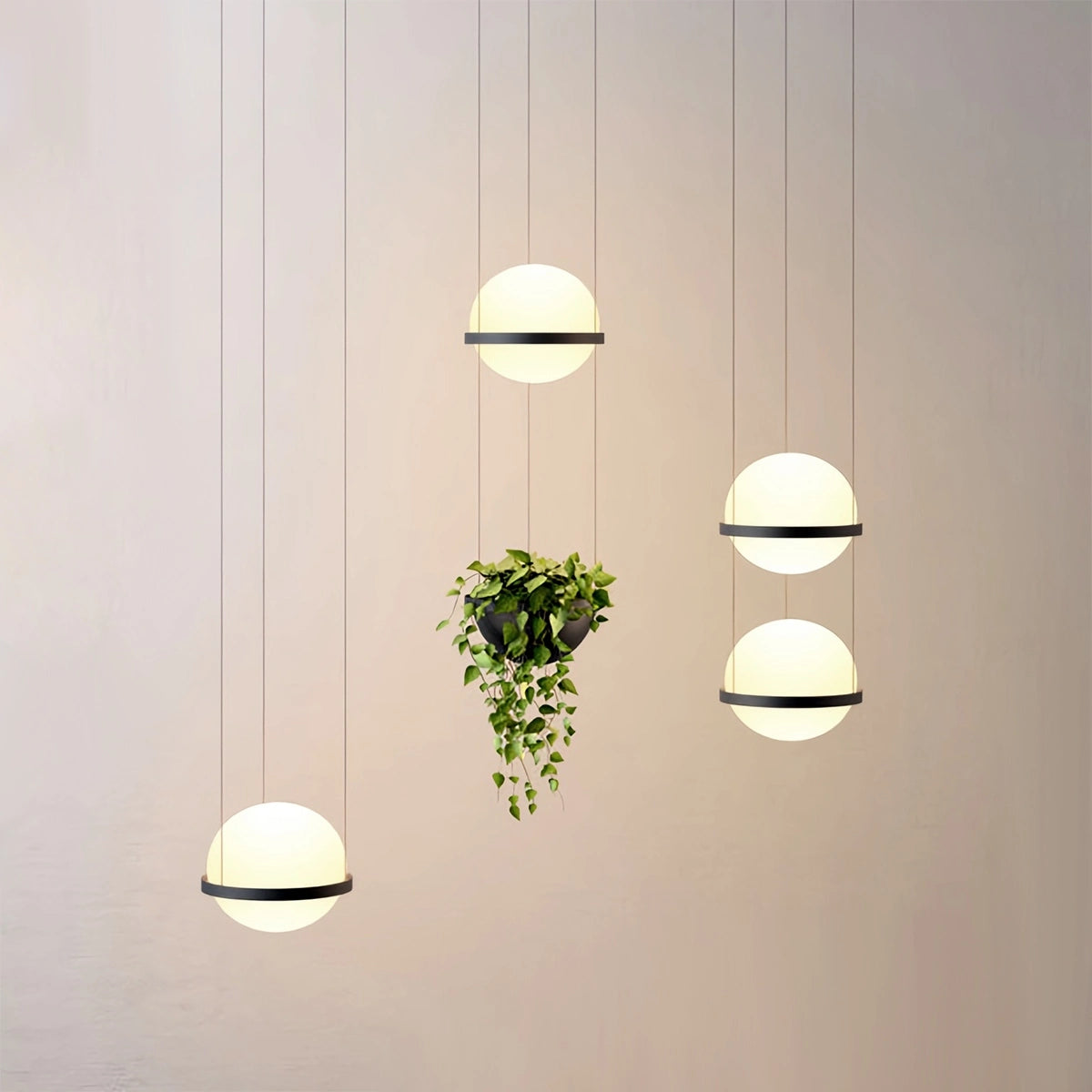 Antizer Creative Minimalist Plants Pendant Light Style D-Combo Set Warm Light