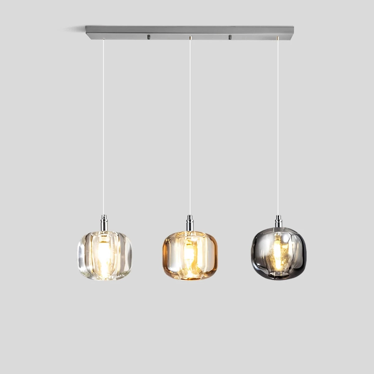 modern multi glass chandelier