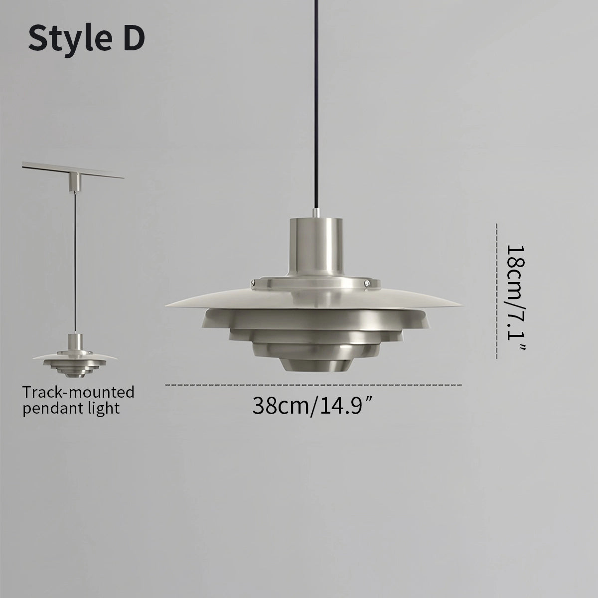 Antizer Bauhaus Nickel Plated Track Light