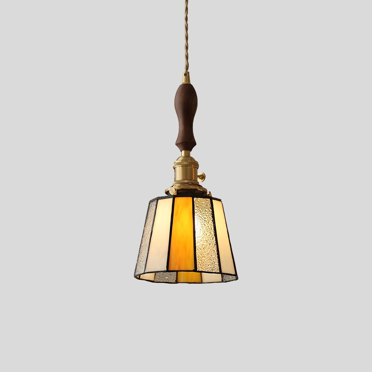 Antizer Vintage Brass Glass Pendant Light Style E Warm Light