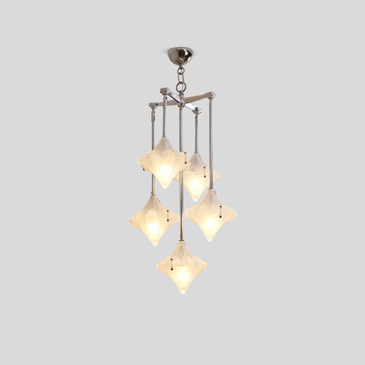 Antizer French Murano Star Glass Pendant Light Chrome Style E