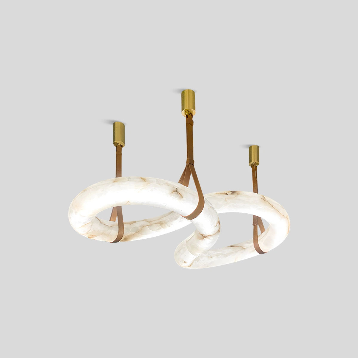 Antizer Minimalist Linear Spanish Alabaster Pendant Light Style E