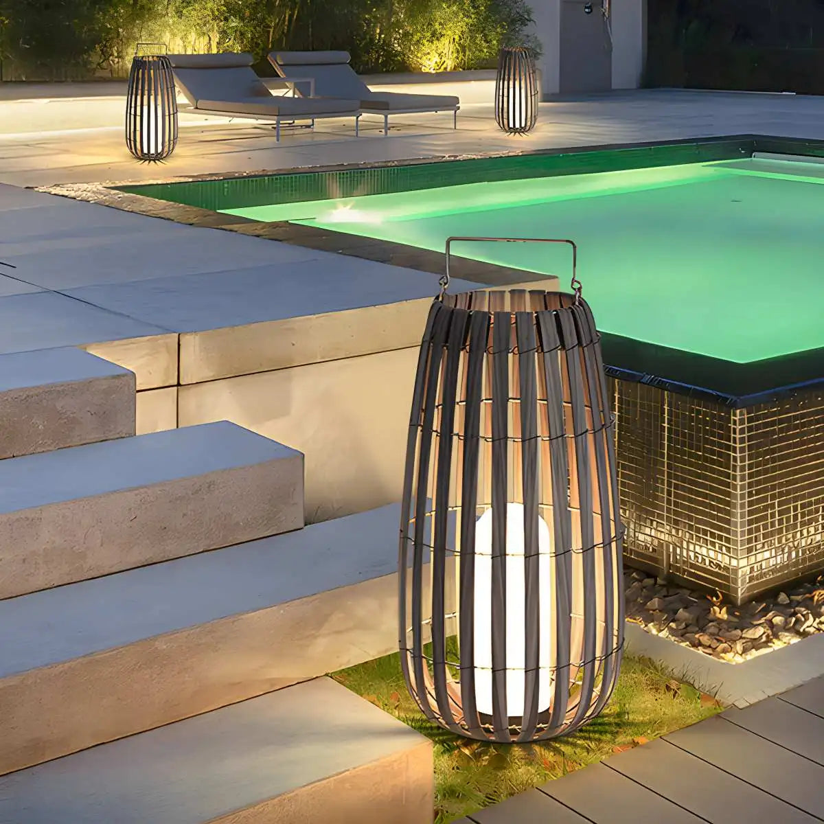Antizer Tengbian Portable Lawn Outdoor Lamp Brown