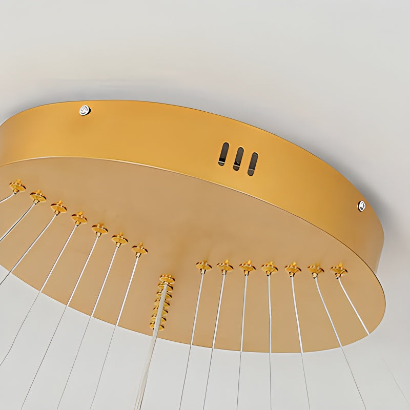 LED Tiered Ring Chandelier Details
