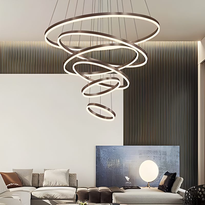 Modern Tiered Ring Chandelier