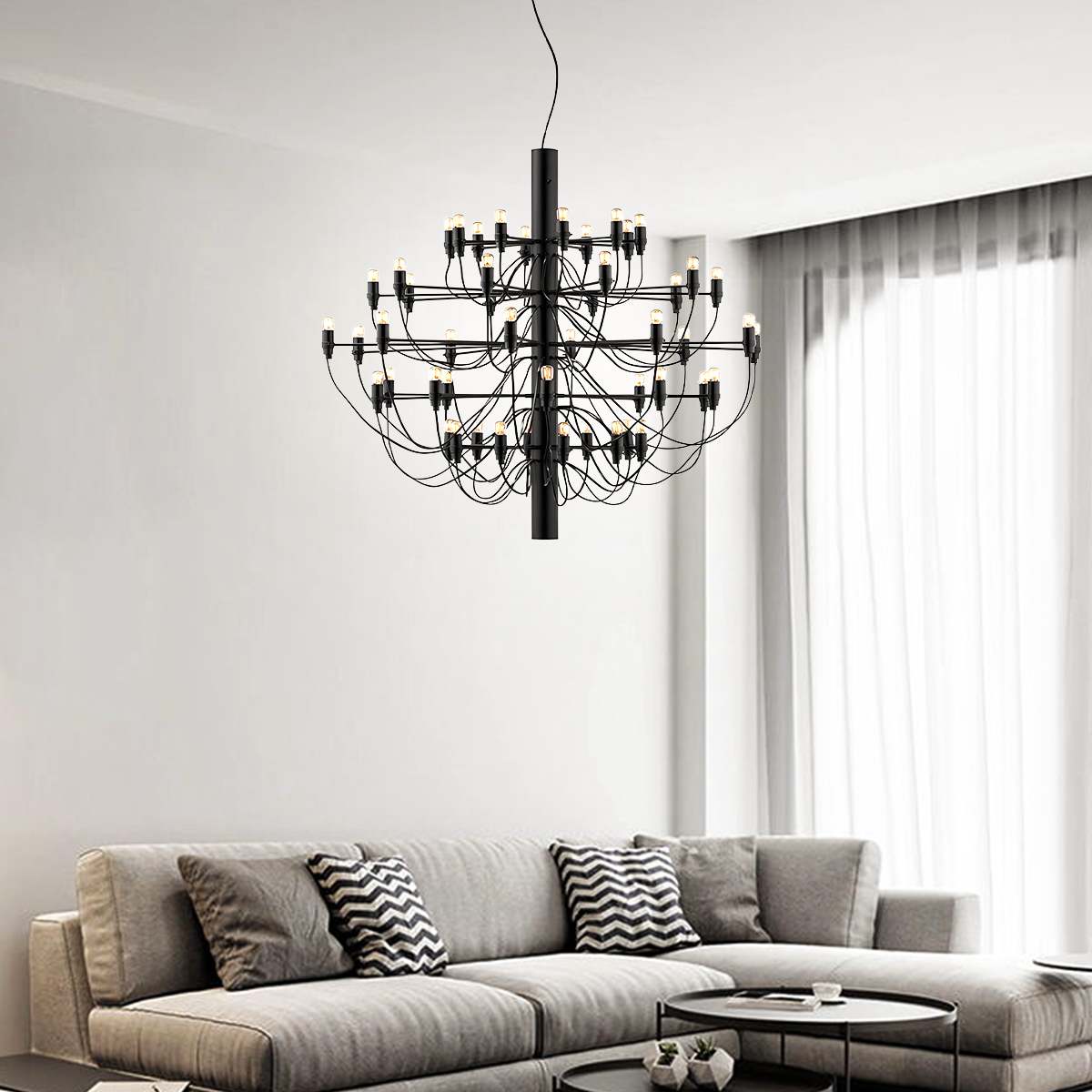 Antizer Tiered Modern Candle Chandelier