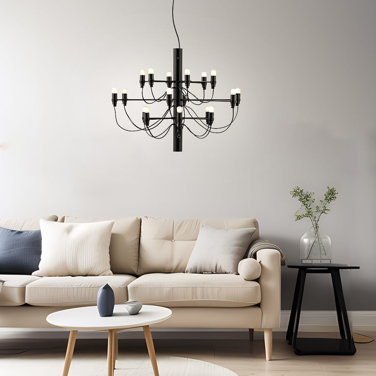 Antizer Tiered Modern Candle Chandelier
