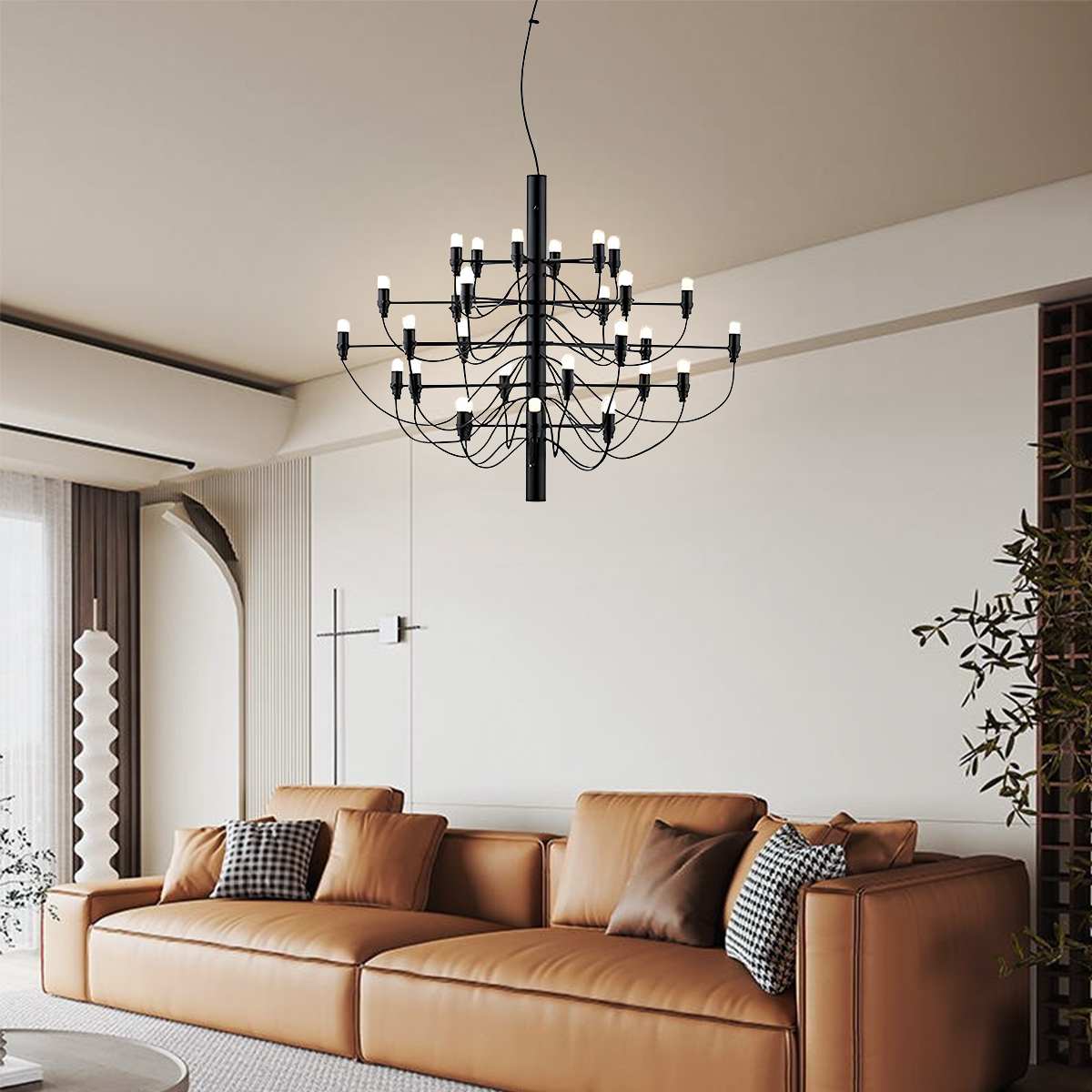 Antizer Tiered Modern Candle Chandelier