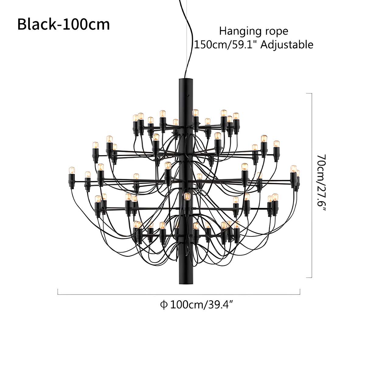Antizer Tiered Modern Candle Chandelier