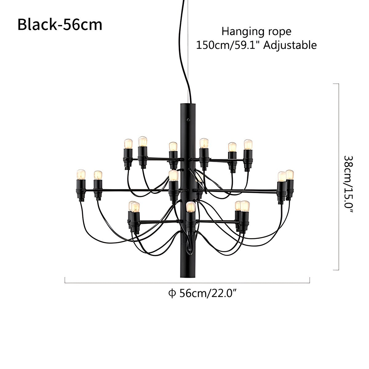 Antizer Tiered Modern Candle Chandelier