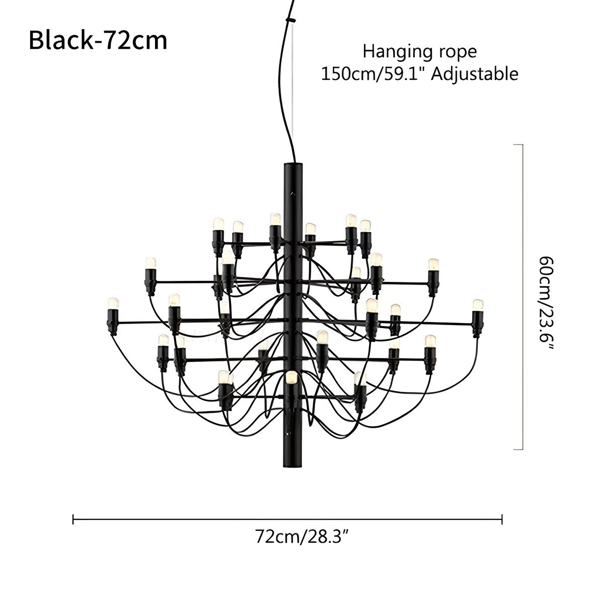 Antizer Tiered Modern Candle Chandelier