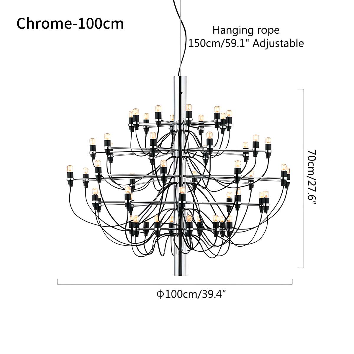 Antizer Tiered Modern Candle Chandelier