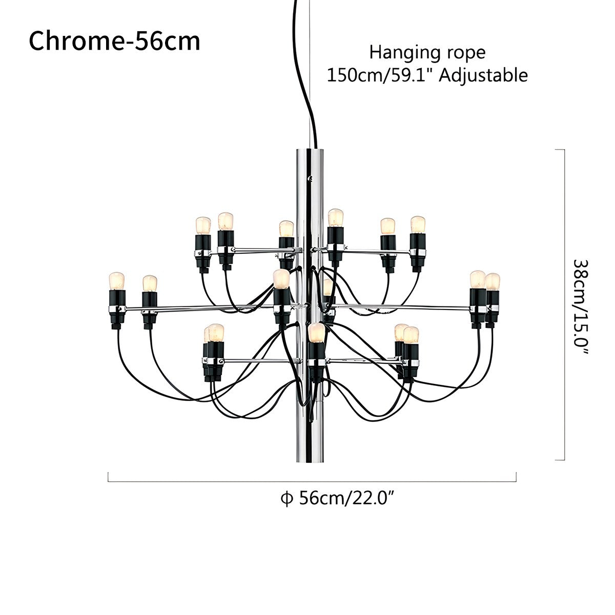 Antizer Tiered Modern Candle Chandelier