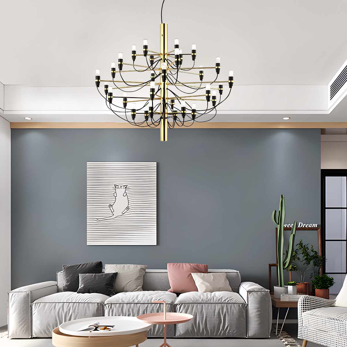 Antizer Tiered Modern Candle Chandelier
