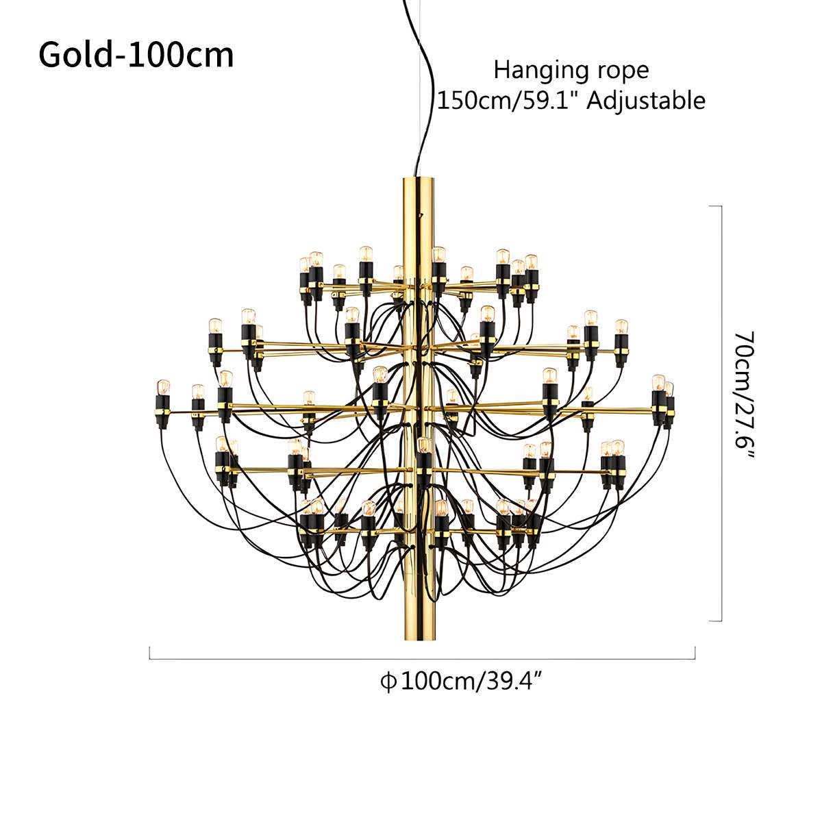 Antizer Tiered Modern Candle Chandelier