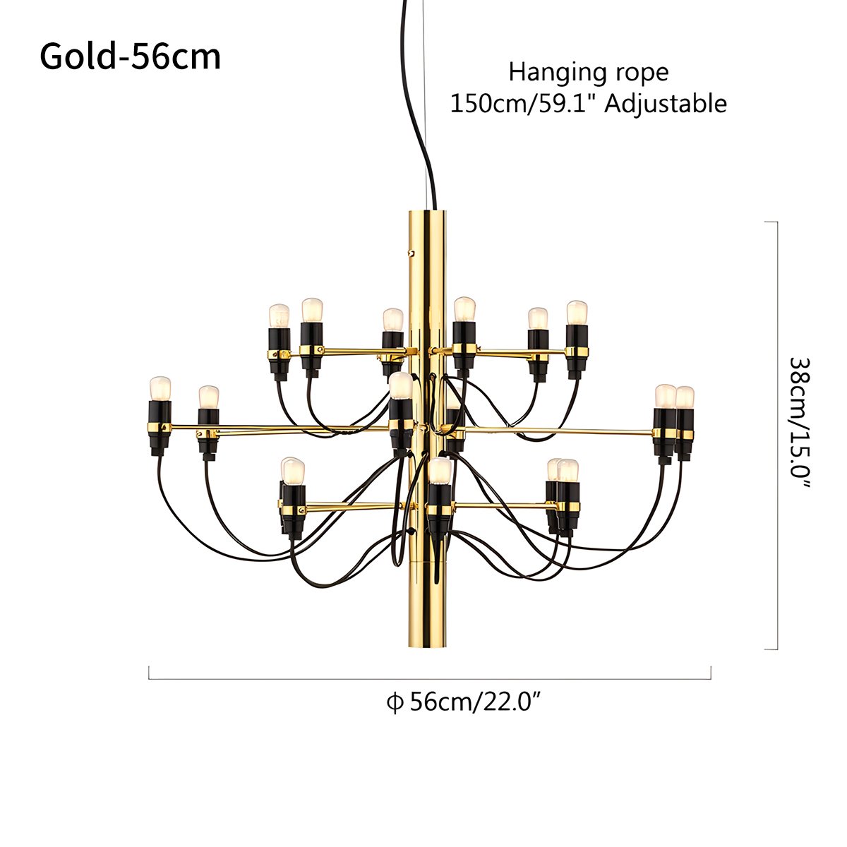 Antizer Tiered Modern Candle Chandelier