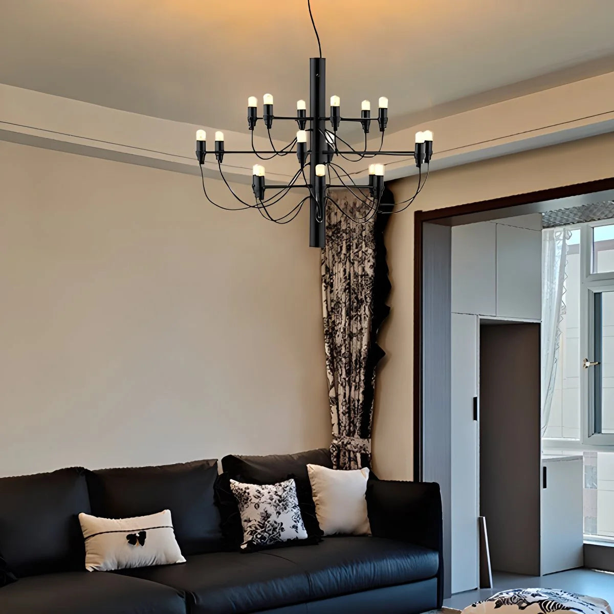 Antizer Tiered Modern Candle Chandelier