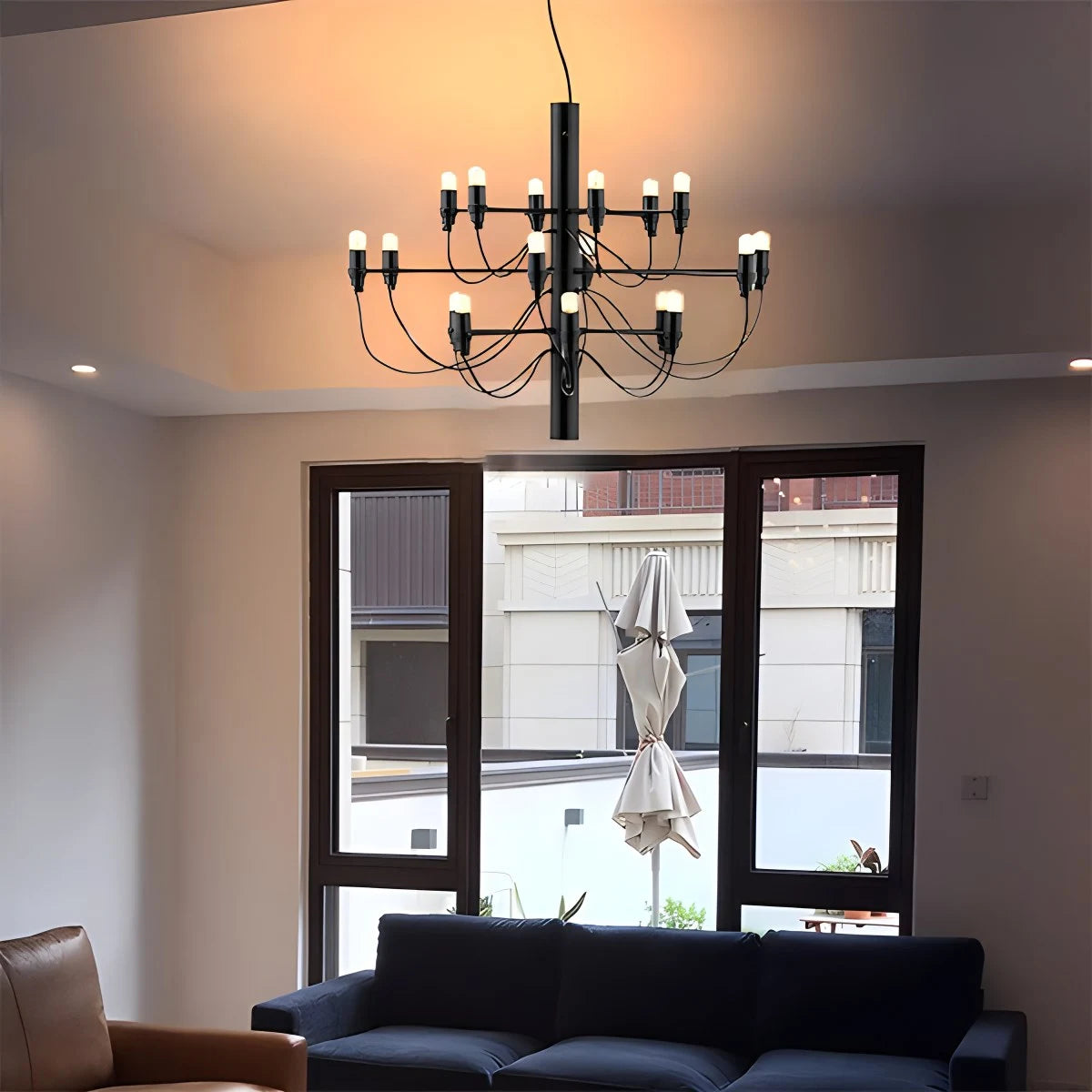 Antizer Tiered Modern Candle Chandelier