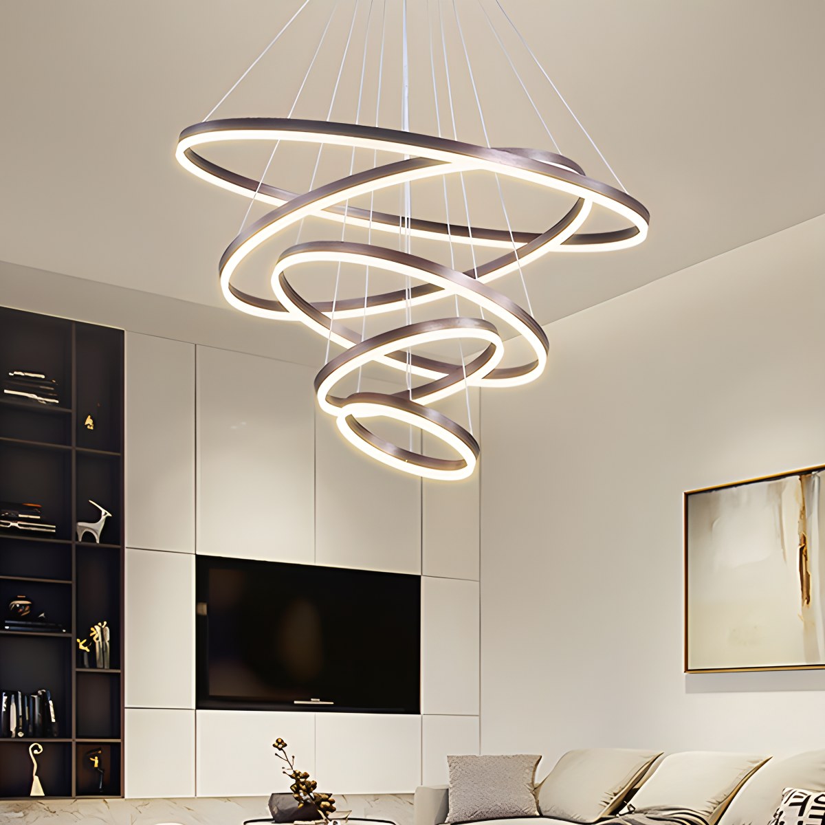 Modern Tiered Ring Chandelier