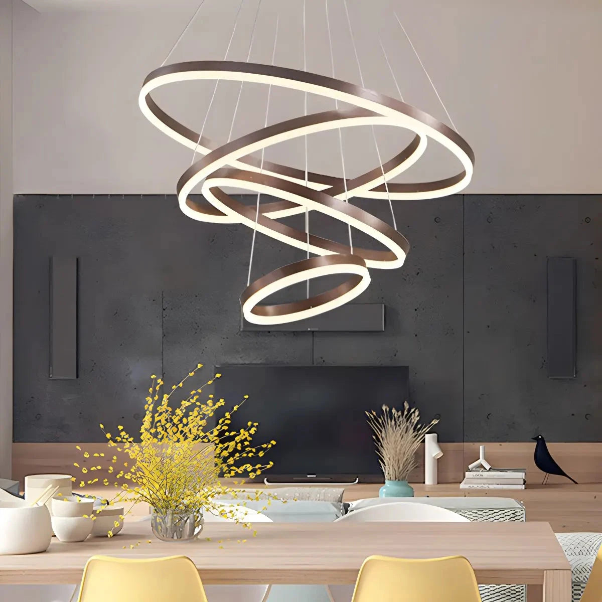 Modern Tiered Ring Chandelier