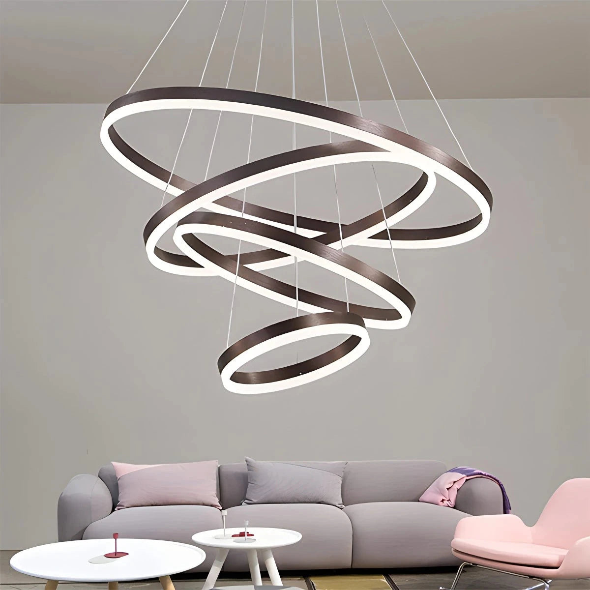 Modern Tiered Ring Chandelier