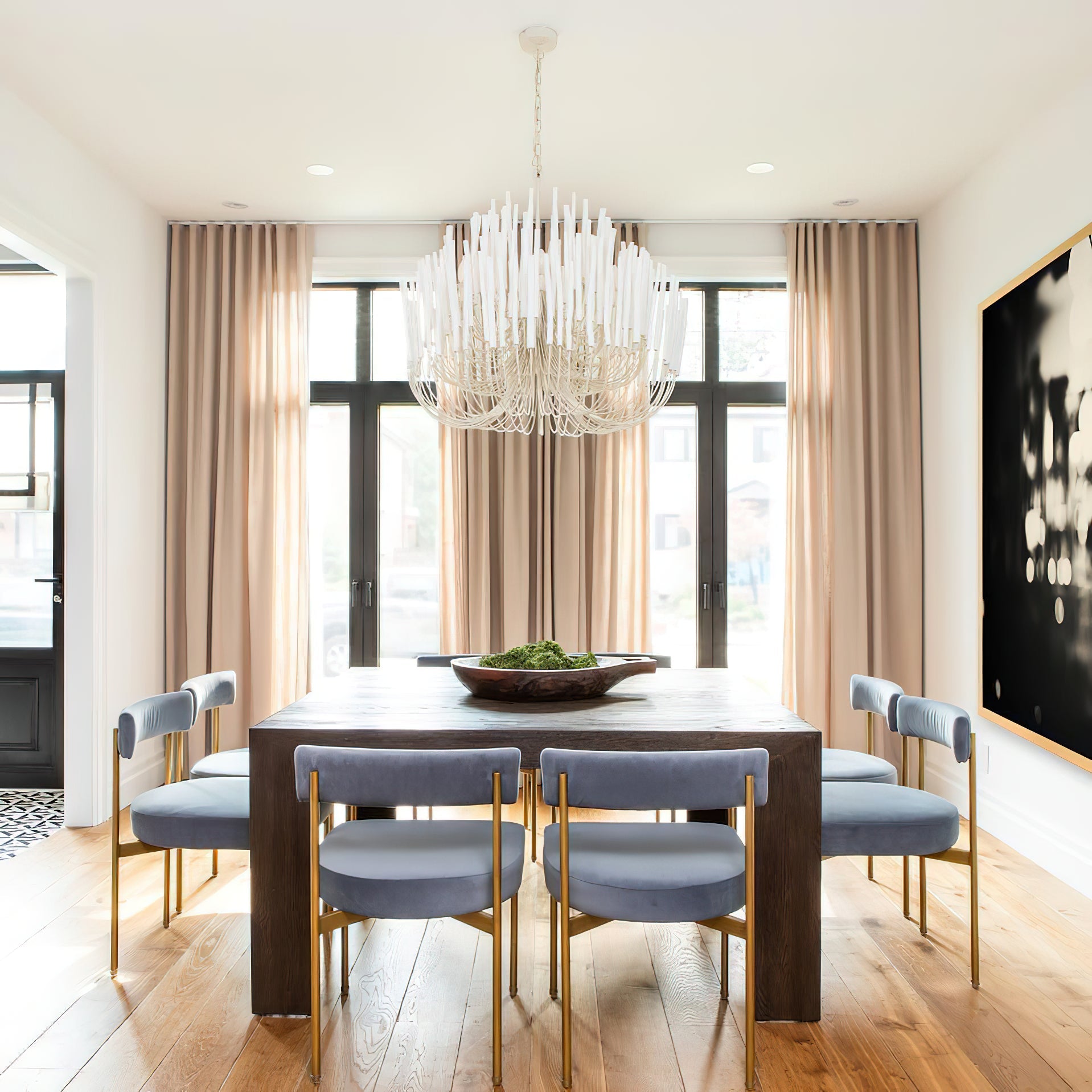 Modern Organic Twiggy Chandelier - Elegant Metal Branch Design Statement Lighting