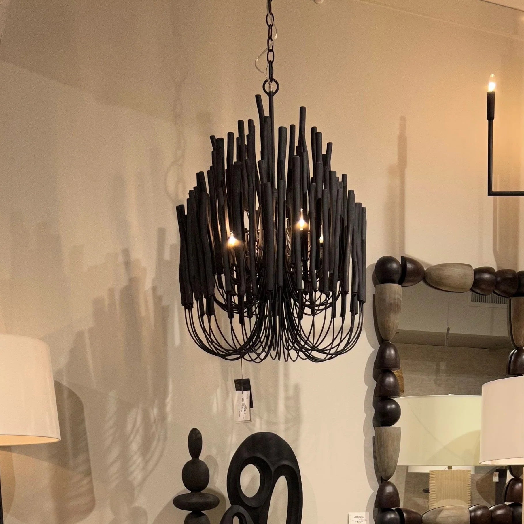 Modern Organic Twiggy Chandelier - Elegant Metal Branch Design Statement Lighting