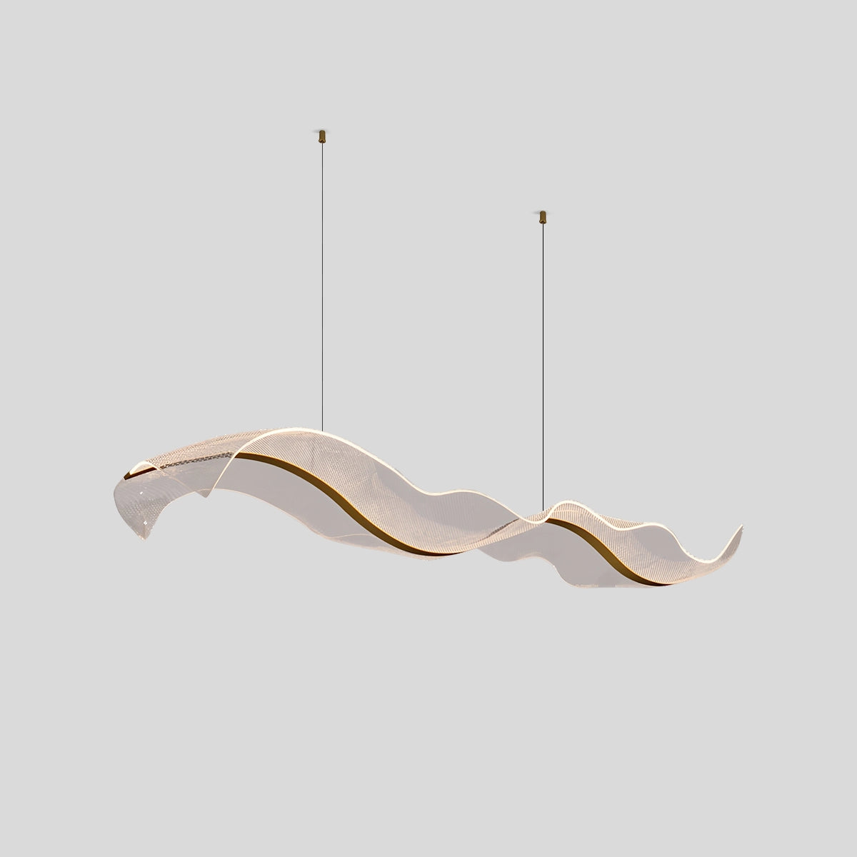Antizer Modern LED Wave Acrylic Chandelier Transparent Dots