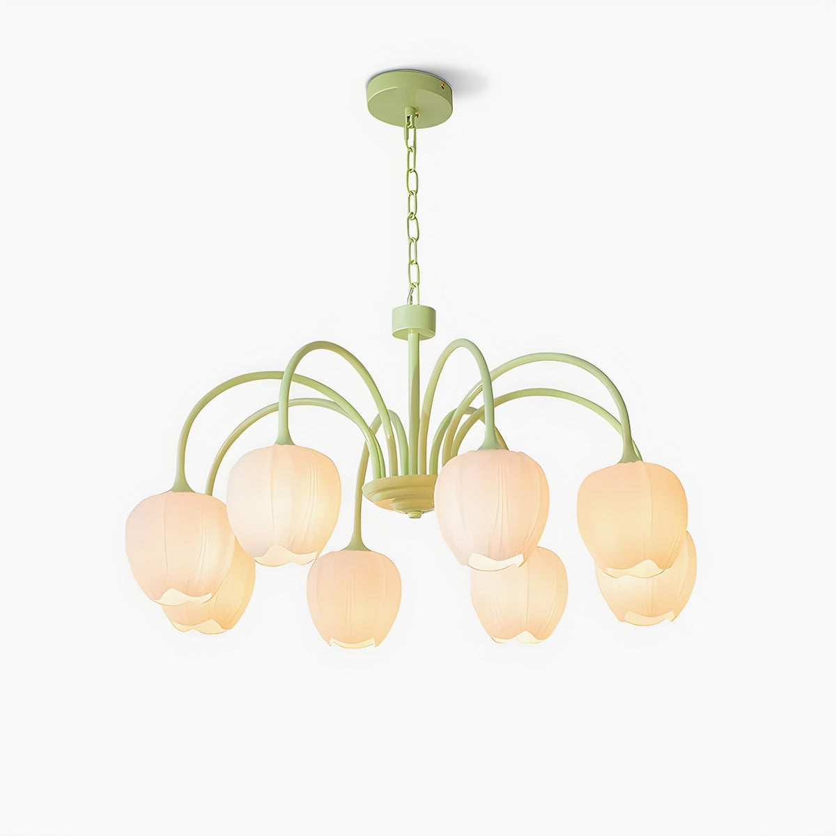tulip matcha chandelier
