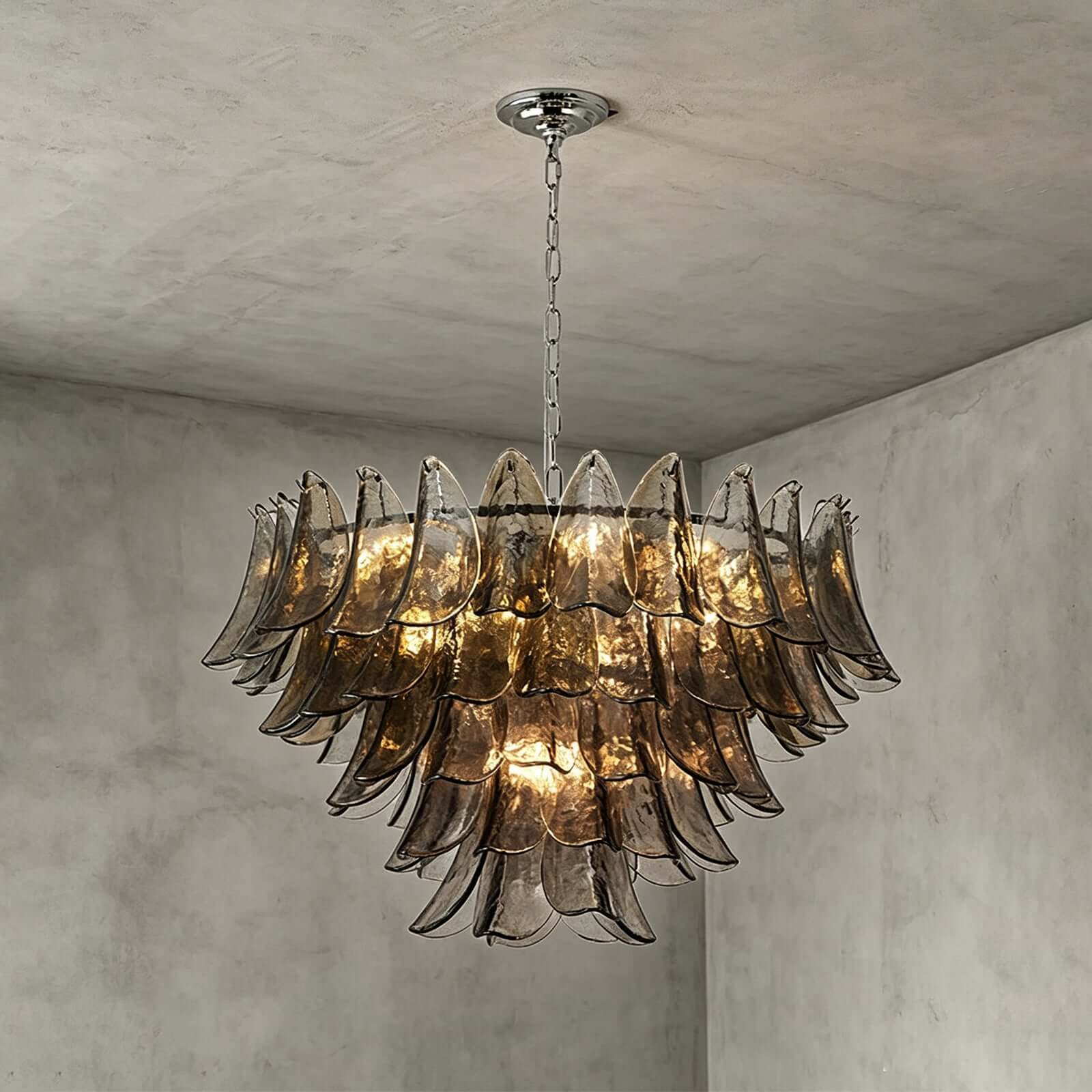 Valora Chandelier | Art Glass Light for Living Room Foyer