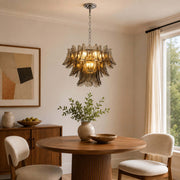 Antizer Layered Glass Petals Chandelier