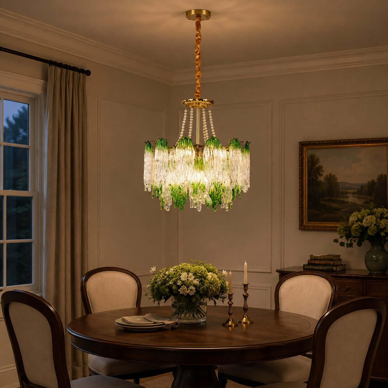 Antizer French Luxury Irregular Glass Chandelier