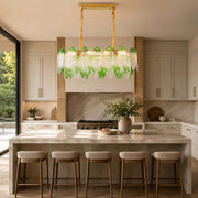 Antizer French Luxury Irregular Glass Linear Chandelier
