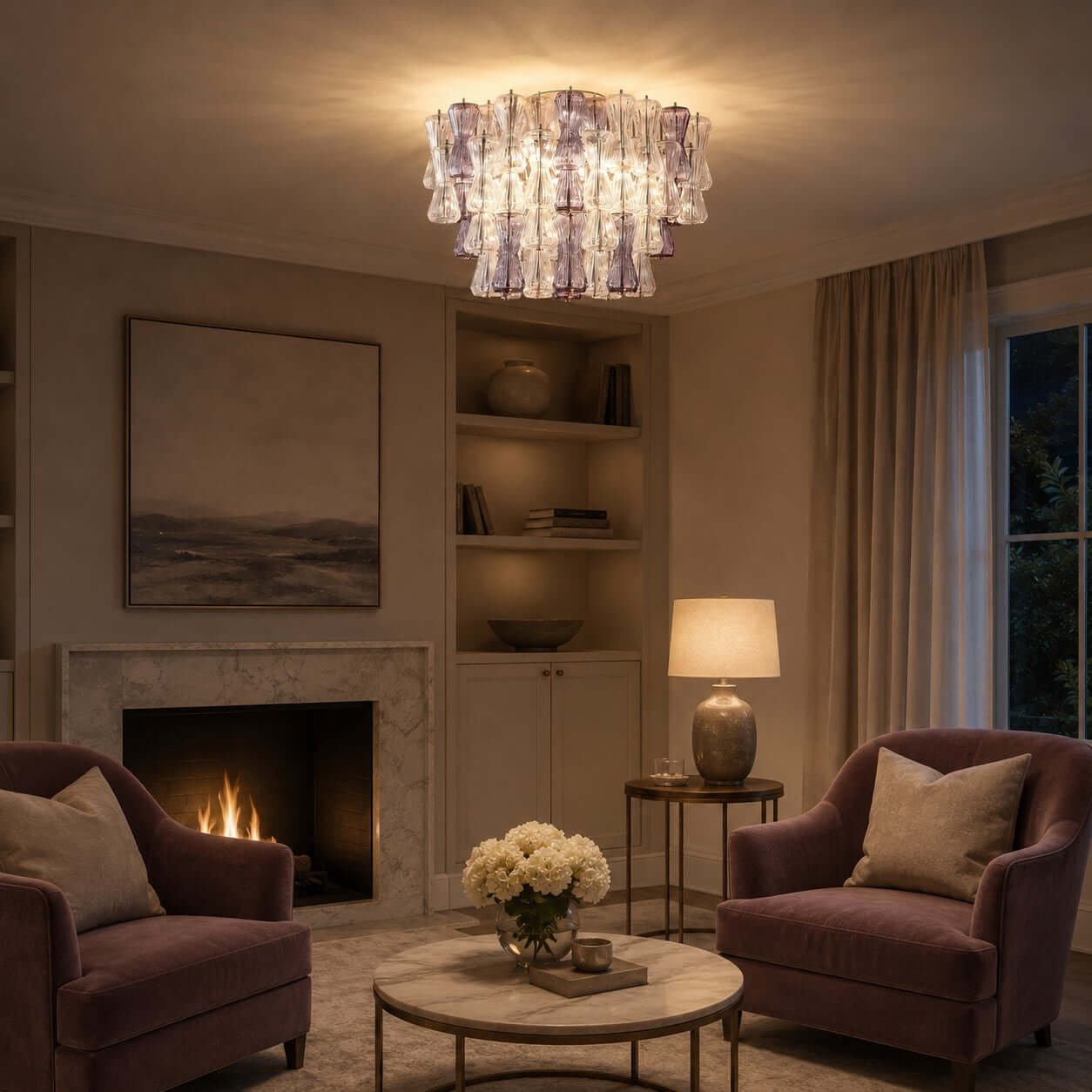 Antizer Modern Murano Glass Ceiling Light