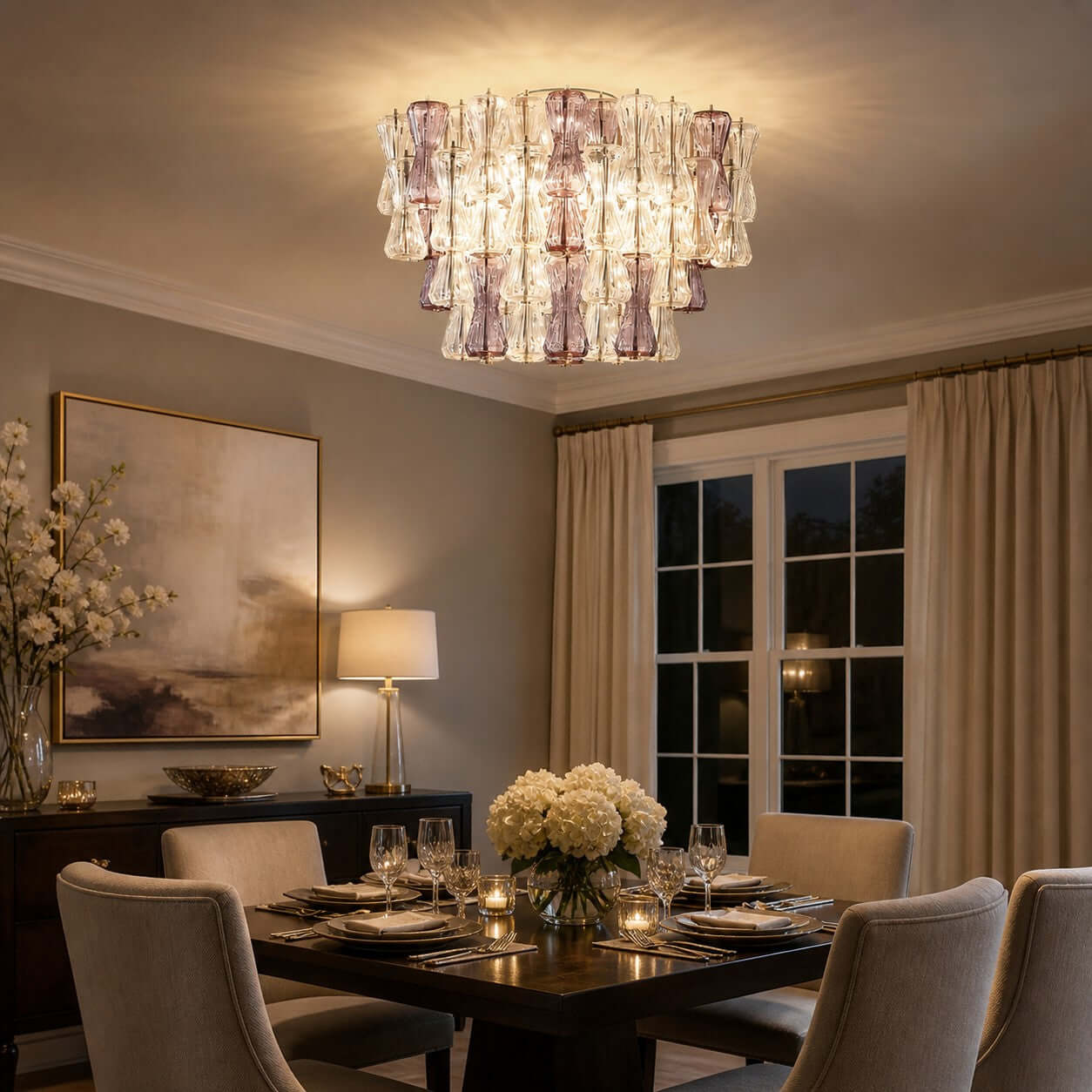 Antizer Modern Murano Glass Ceiling Light